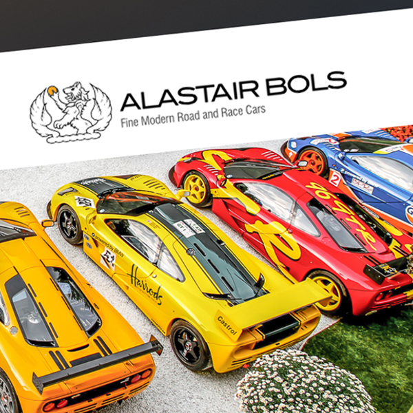 Image of Alastair Bols website design case study including branding, website development and small business SEO expertise.