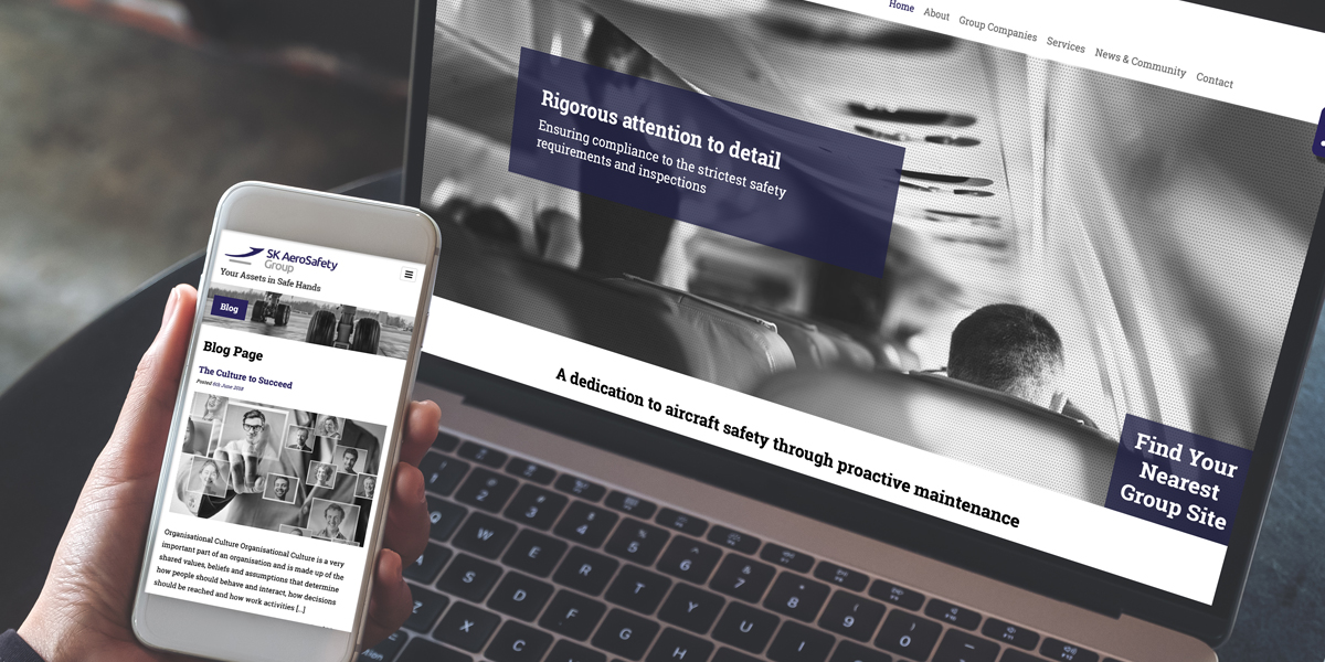 MC+Co: Web Design, SEO, Exhibition Design for SK AeroSafety